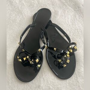 Black Studded Women's Sandals